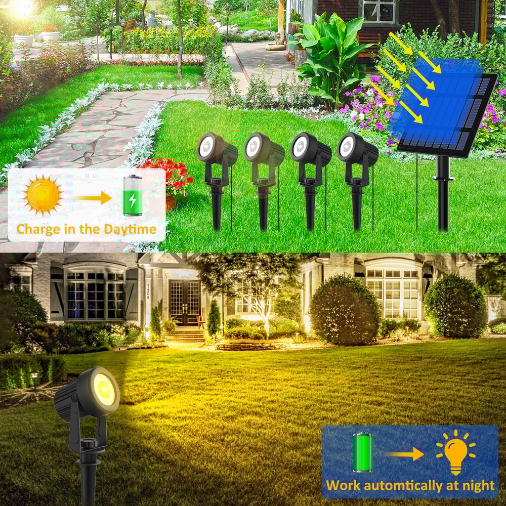 Solar LED Light Waterproof Outdoor Solar Power Light Garden Solar Spotlight 5