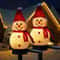 Solar Powered Xmas Pathway Lights LED Snowman Solar Garden Light Outdoor Ground Stake Light For Chr 1