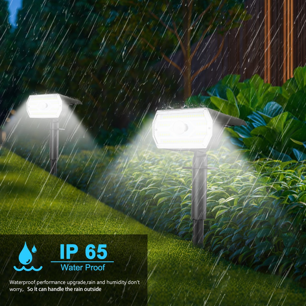 Solar Landscape Spotlights Motion Sensor Security Lights Waterproof Outdoor Yard Lights 2