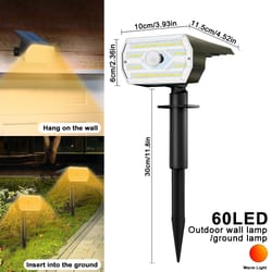 solar landscape spotlights, motion sensor security lights, waterproof outdoor yard lights