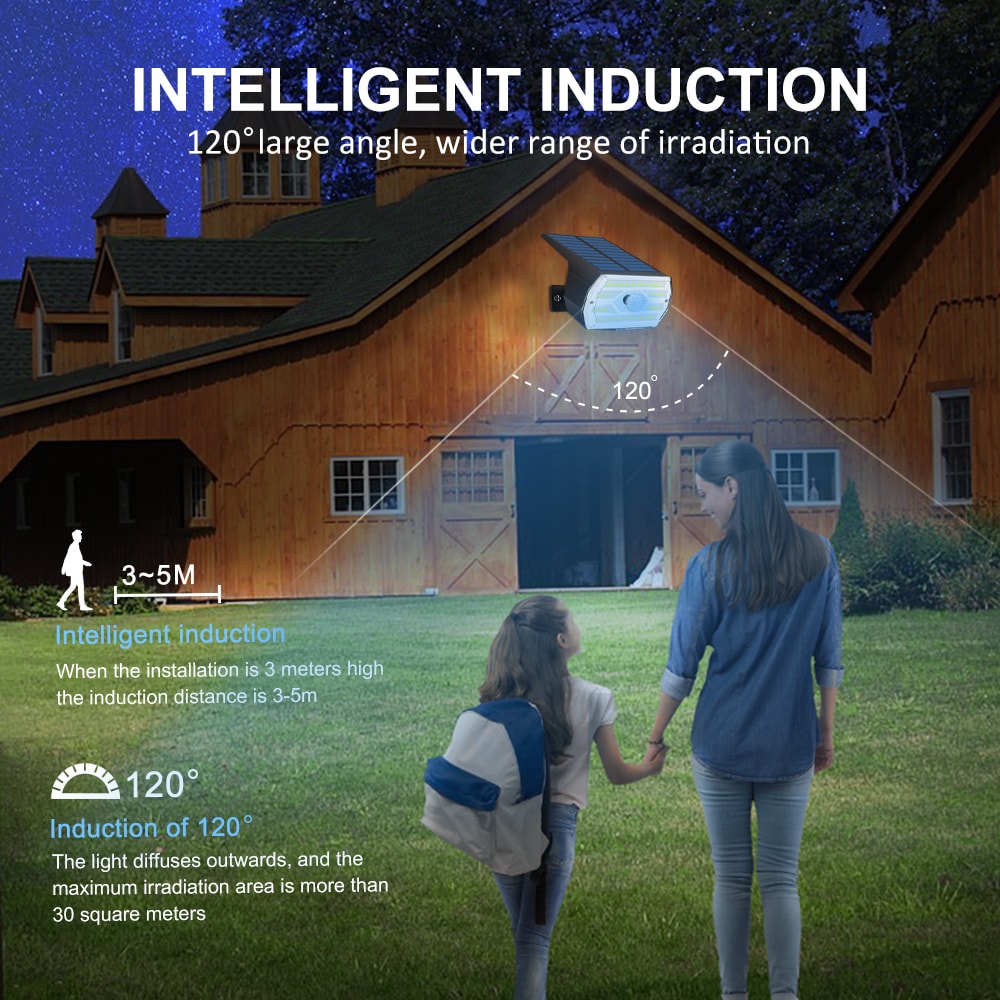 Solar Landscape Spotlights Motion Sensor Security Lights Waterproof Outdoor Yard Lights 5