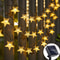 Solar Star String Lights, Outdoor Weatherproof LED Lights for Garden, Christmas, Patio Decor