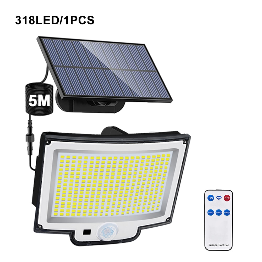 Waterproof Solar Lamp Outdoor Security Light With Motion Sensor 126328LED Powerful Spotlight Solar 5