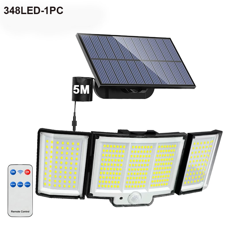 Waterproof Solar Lamp Outdoor Security Light With Motion Sensor 126328LED Powerful Spotlight Solar 8