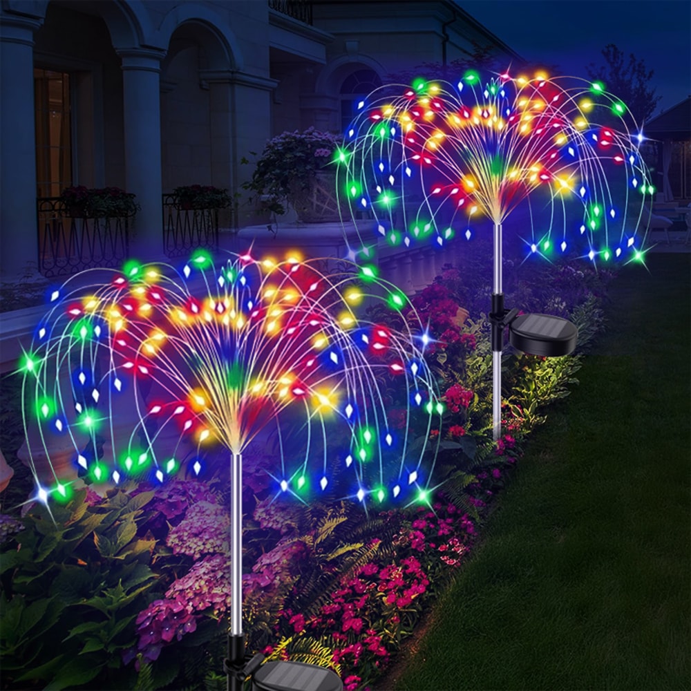 Waterproof LED Solar Garden Lights Outdoor Solar Power Fairy Firework Lights For Yard Patio Pathway 1