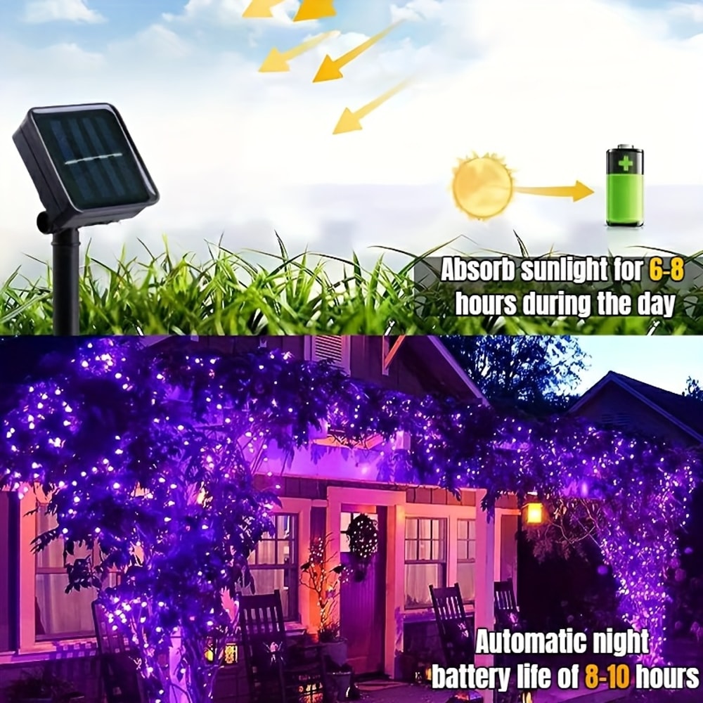 Solar String Lights LED Starry Sky Lights For Outdoor Garden Yard Christmas Halloween Decor 2
