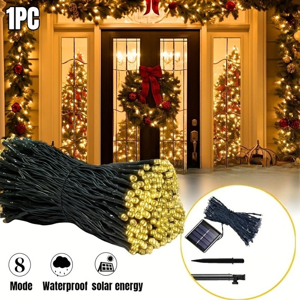 Solar String Lights LED Starry Sky Lights For Outdoor Garden Yard Christmas Halloween Decor 8