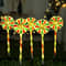 Candy Cane Stake Lights Christmas Solar Pathway Lights Waterproof Holiday Decorations Lawn Light 0