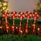 Candy Cane Stake Lights Christmas Solar Pathway Lights Waterproof Holiday Decorations Lawn Light 4