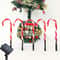 Solar Christmas Candy Cane Lights Waterproof Pathway Decoration For Yard 4