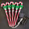 Solar Christmas Candy Cane Lights Waterproof Pathway Decoration For Yard 6