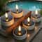 Solar Candles Waterproof Reusable LED Tea Light Candles Dusk To Dawn Lighting For Lanterns Garden 0