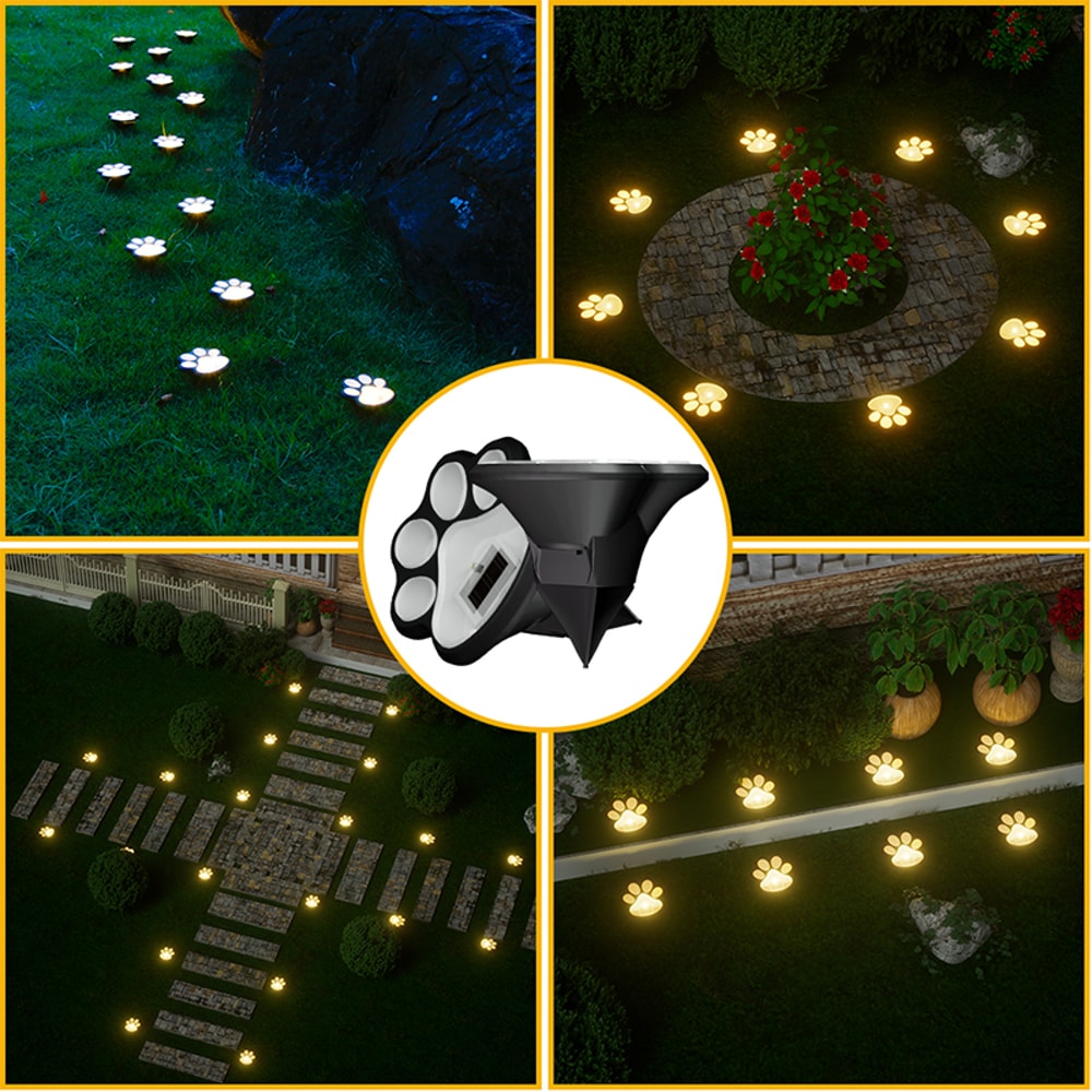 LED Energy Saving Lawn Lamp Dog Claw Solar Outdoor Light For Garden Patio And Stairway Decor 5