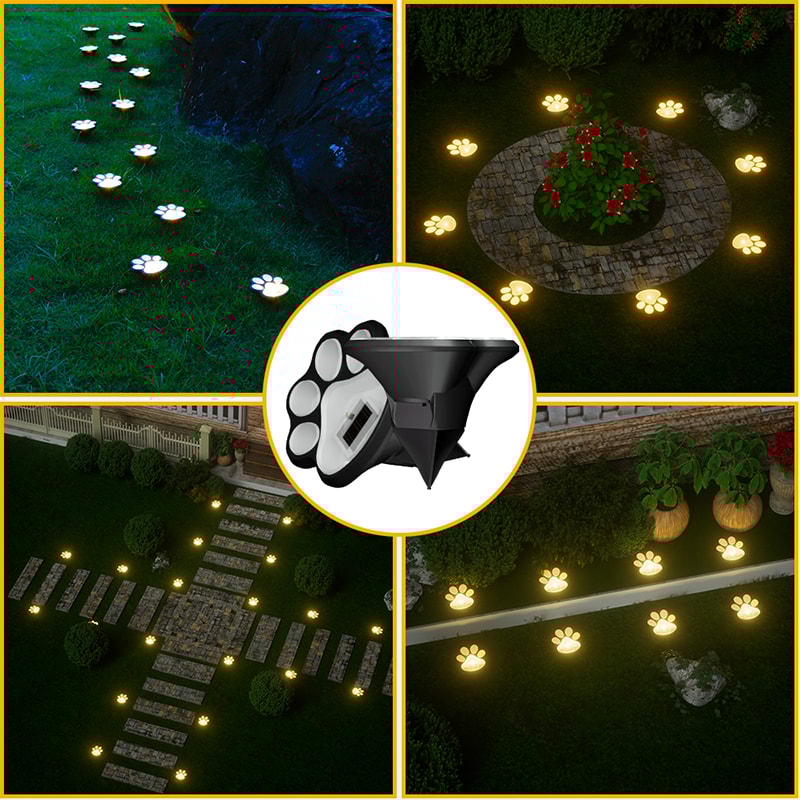 LED Energy Saving Lawn Lamp Dog Claw Solar Outdoor Light For Garden Patio And Stairway Decor 5