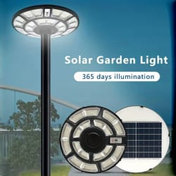 outdoor solar flood lights with motion sensor and remote control, waterproof solar street lamp for parking and yard