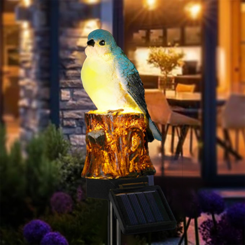 Waterproof Cute Animal Outdoor Solar Garden Light, Figurine Statue Ornament for Pathway, Patio, Lawn Decor