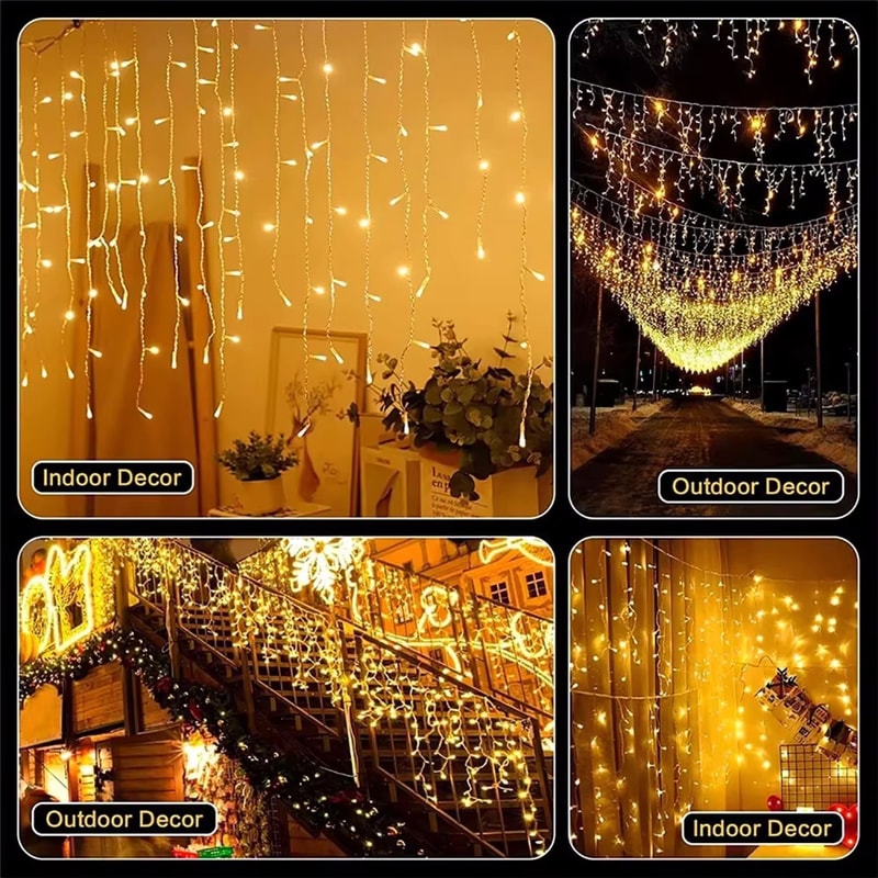 Solar LED String Lights Waterproof Outdoor Garden Fairy Twinkle Lights Christmas Party Decor IP65 W 4