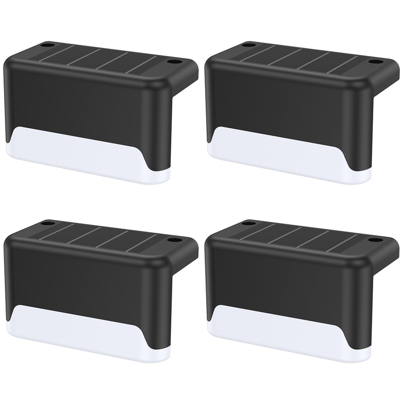 Super Bright LED Solar Step Lights Waterproof Outdoor Solar Lamps Warm White Solar Fence Wall Lamp 5