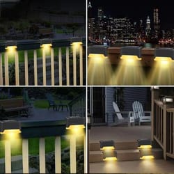 outdoor step lights, solar led deck lights for stairs, fence, yard, pathway, waterproof