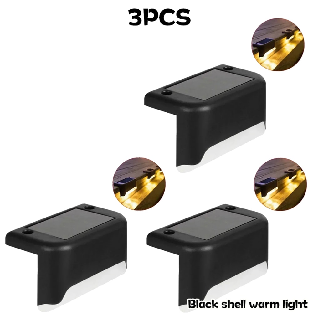 Outdoor Step Lights Solar LED Deck Lights For Stairs Fence Yard Pathway Waterproof 5