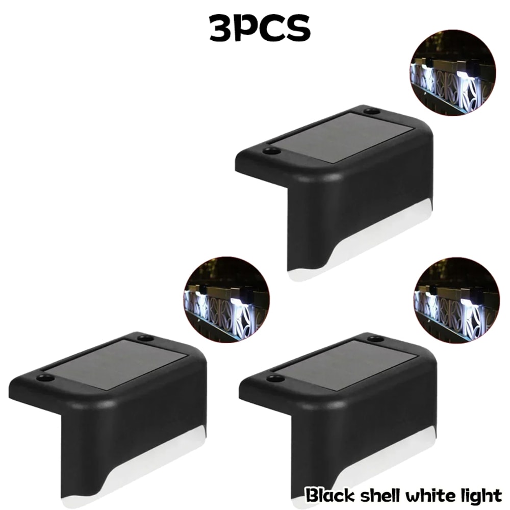 Outdoor Step Lights Solar LED Deck Lights For Stairs Fence Yard Pathway Waterproof 7