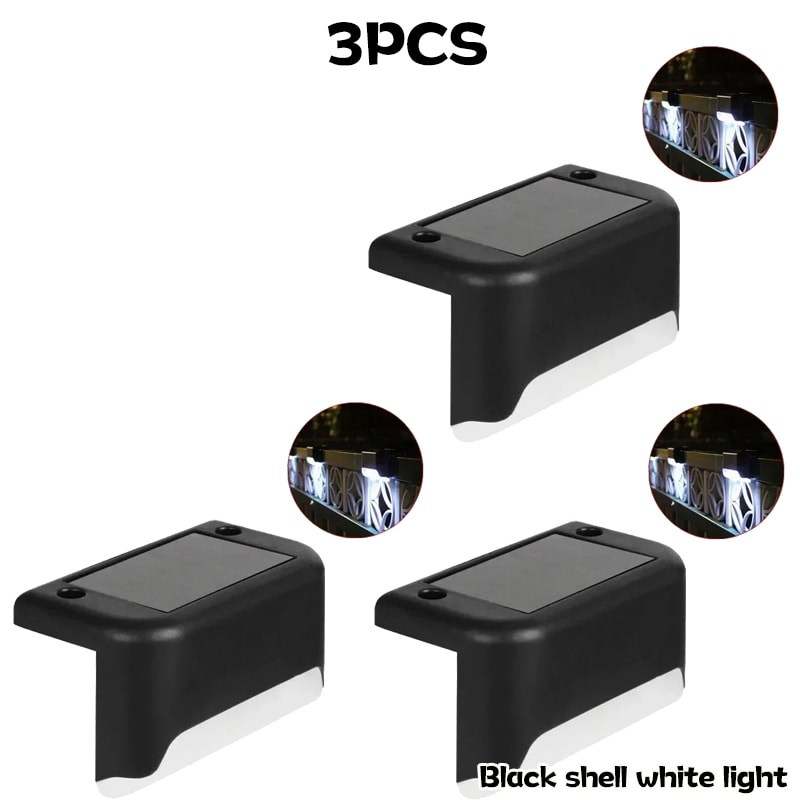 Outdoor Step Lights Solar LED Deck Lights For Stairs Fence Yard Pathway Waterproof 7