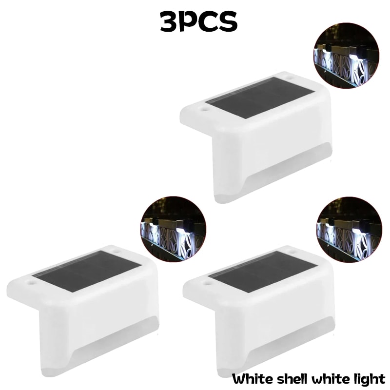 Outdoor Step Lights Solar LED Deck Lights For Stairs Fence Yard Pathway Waterproof 8