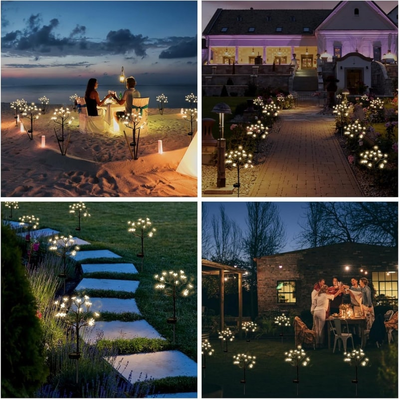 Solar Powered LED Cherry Blossom Tree Branch Lights Outdoor Waterproof With Lighting Modes For Fair 3