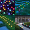 RGB LED Solar Lights For Outdoor Garden Spherical Bubble Ball Lights With Light Modes For Pathway A 4
