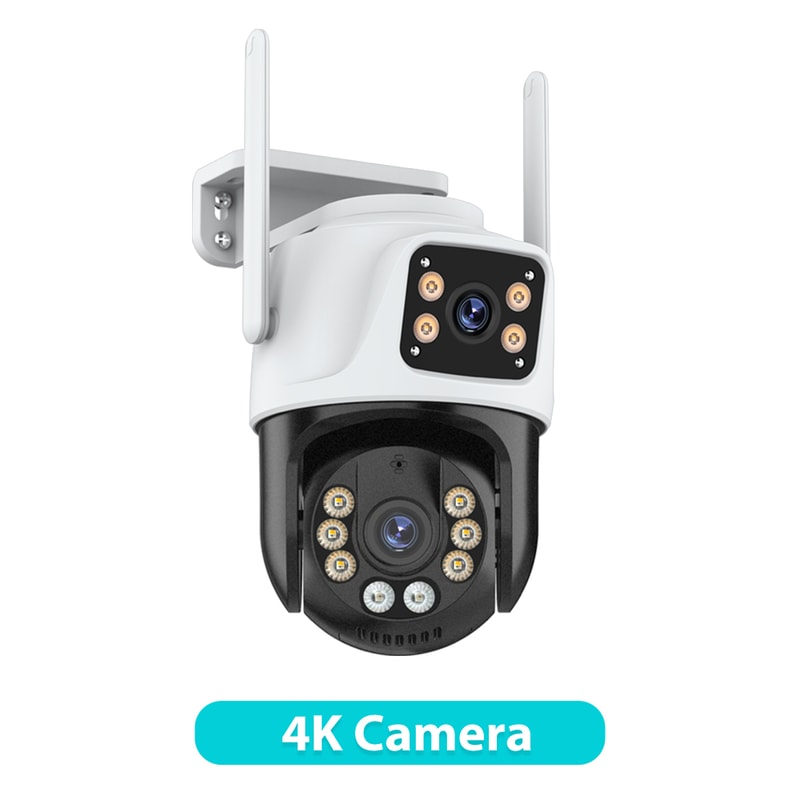Outdoor HD Three Screen IP Camera Auto Tracking WiFi Security Camera Dual Lens Wireless CCTV 6