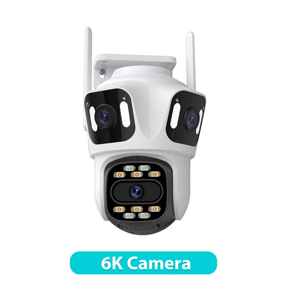 Outdoor HD Three Screen IP Camera Auto Tracking WiFi Security Camera Dual Lens Wireless CCTV 7