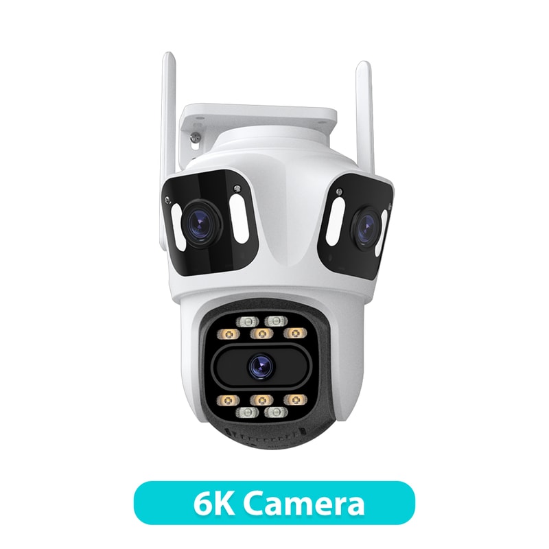 Outdoor HD Three Screen IP Camera Auto Tracking WiFi Security Camera Dual Lens Wireless CCTV 7
