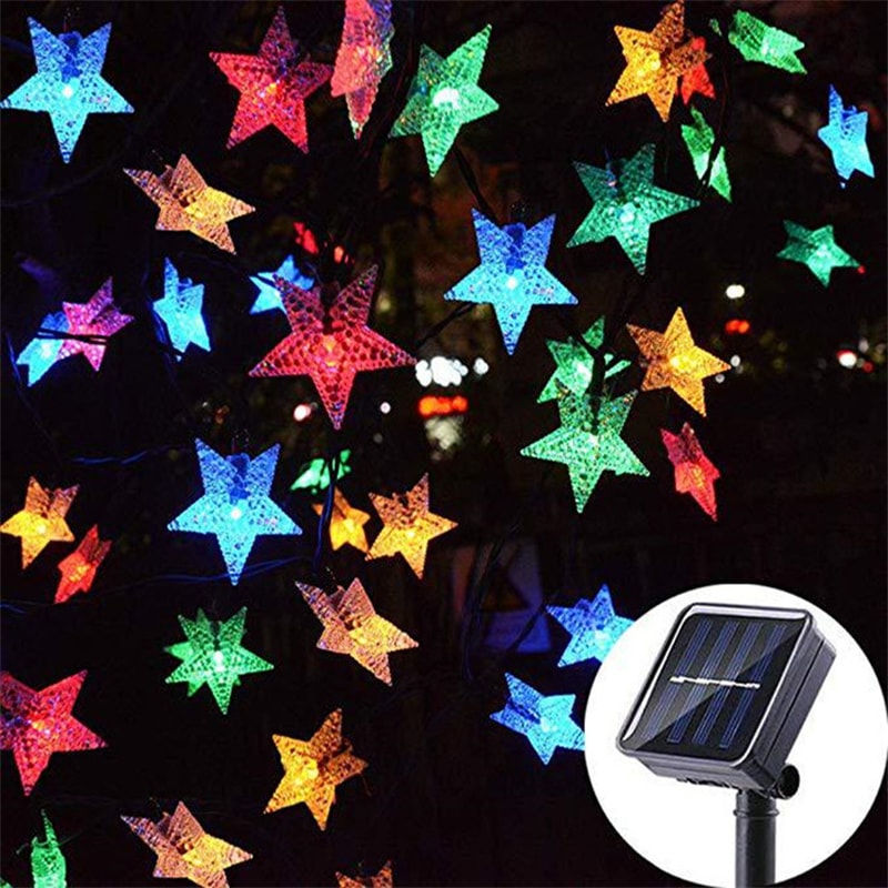 LED Solar Powered Fairy Lights, Solar Star String Lights for Christmas, Wedding, Garden, Yard, Patio, Outdoor Decor