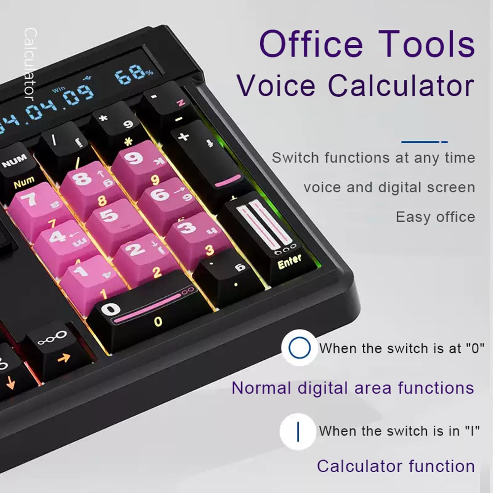 Wireless RGB Backlit HotSwappable Game Keyboard Mechanical Sport Gamer Keyboard For PC 12