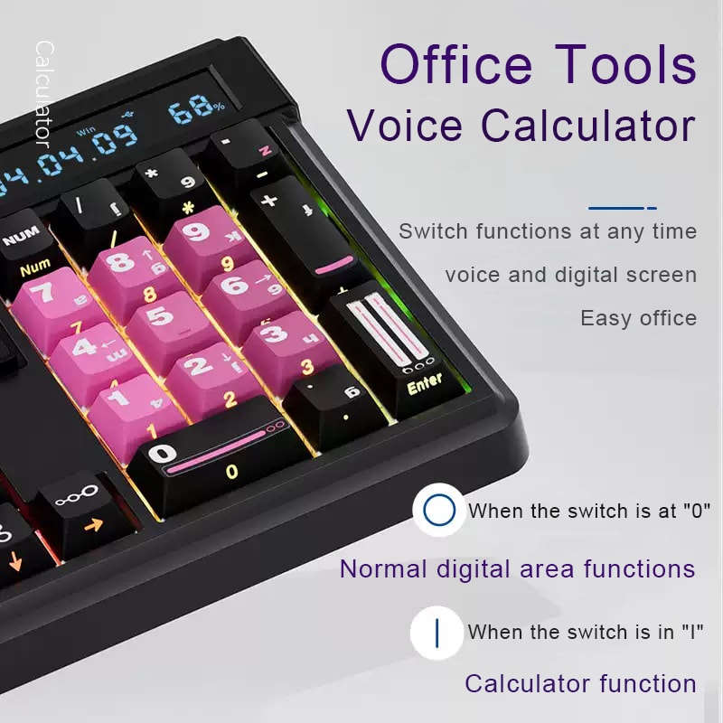 Wireless RGB Backlit HotSwappable Game Keyboard Mechanical Sport Gamer Keyboard For PC 12