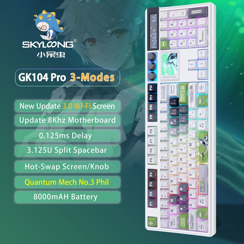 Wireless RGB Backlit HotSwappable Game Keyboard Mechanical Sport Gamer Keyboard For PC 0