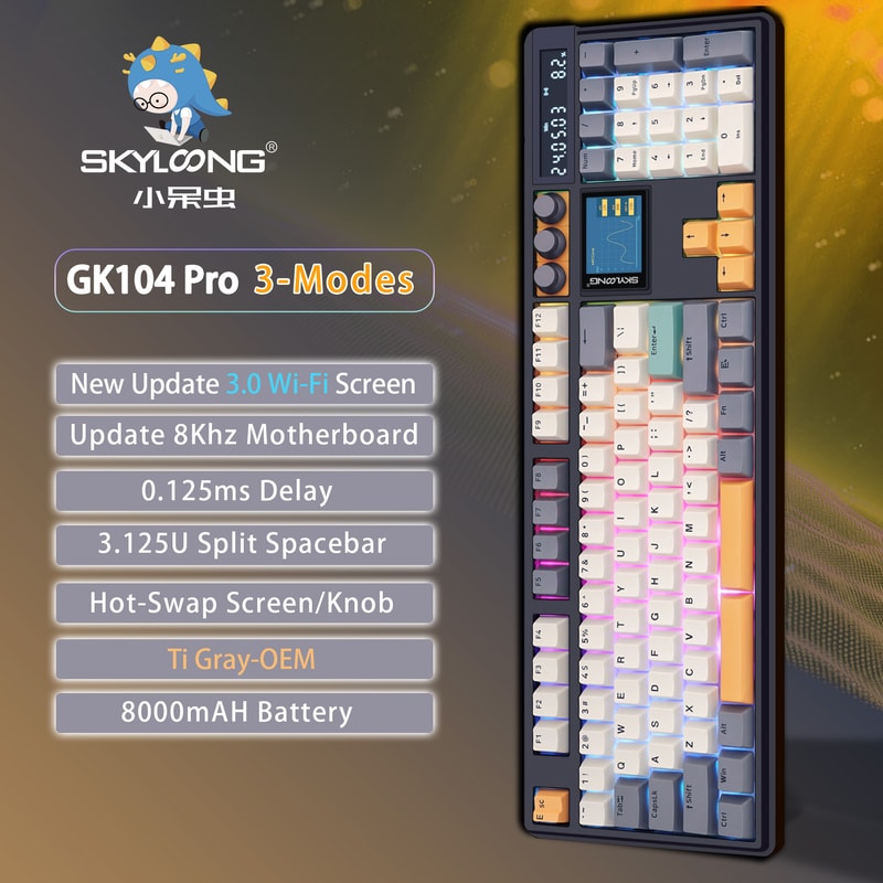 Wireless RGB Backlit HotSwappable Game Keyboard Mechanical Sport Gamer Keyboard For PC 6