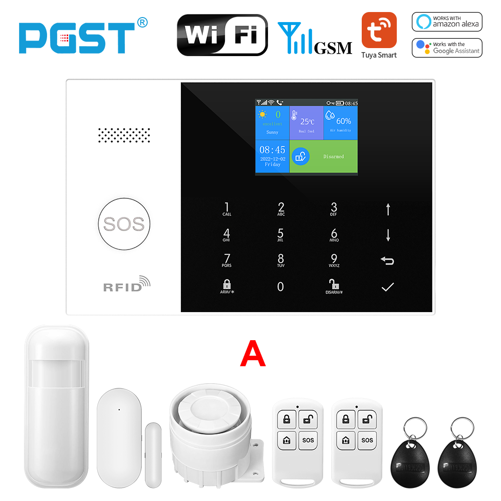 Smart Home Security System Tuya GSM WiFi Alarm With Alexa Integration Wireless Alarm 6