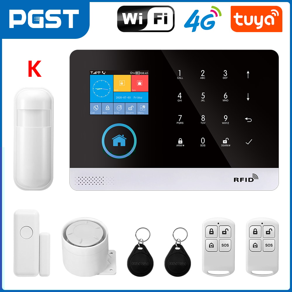WIFI GSM Home Security System Screen With RFID Card PIR Motion 12