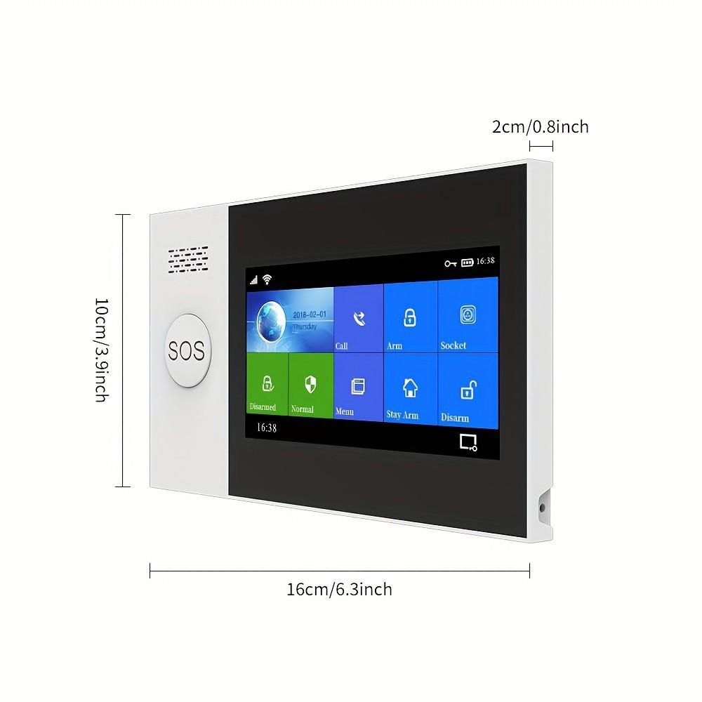 WiFi Security System With Wireless Home Alarm Touch Screen Alexa Google Compatible 2