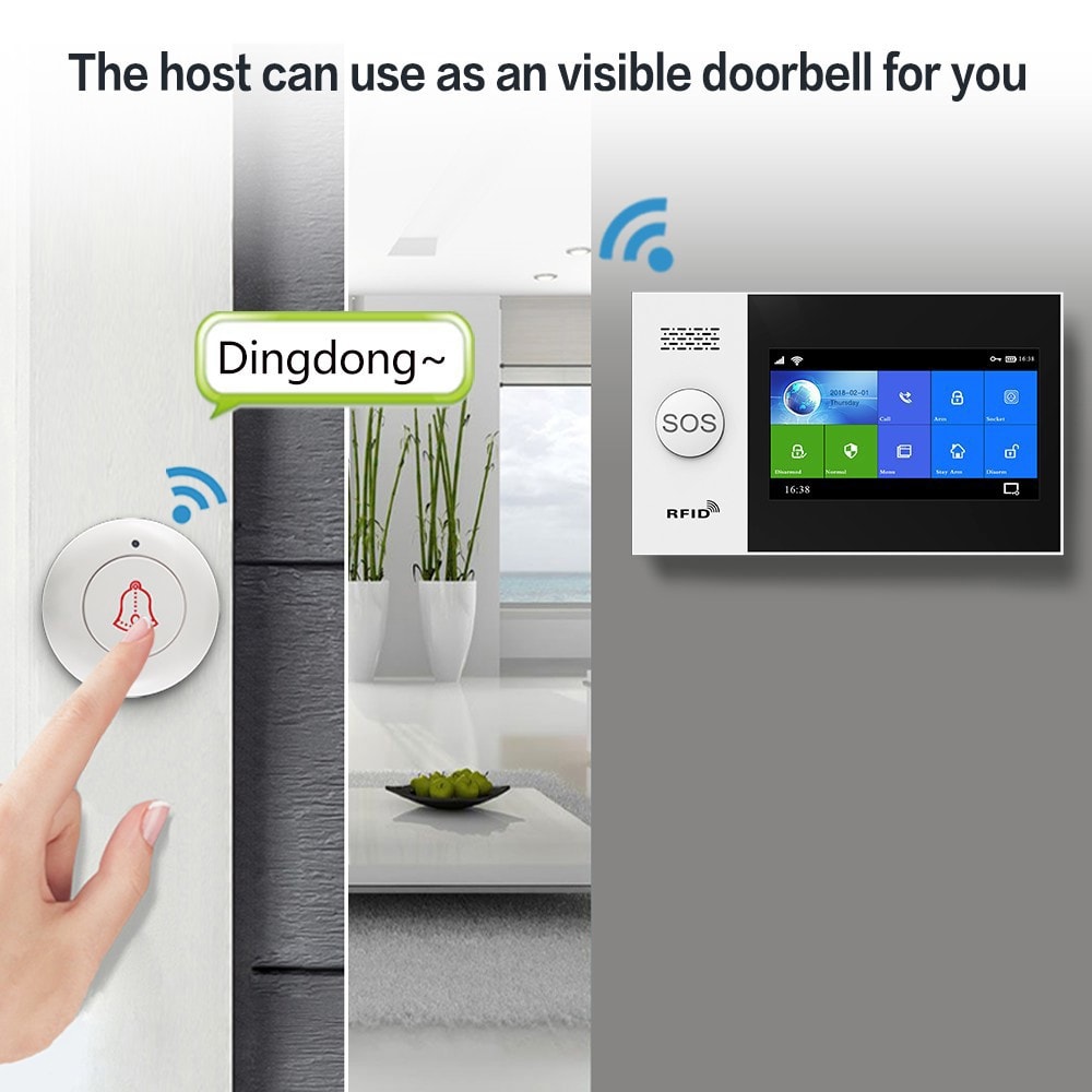 WiFi Security System With Wireless Home Alarm Touch Screen Alexa Google Compatible 3