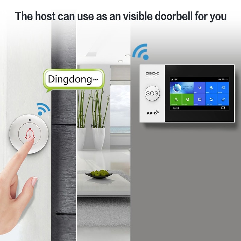 WiFi Security System With Wireless Home Alarm Touch Screen Alexa Google Compatible 3