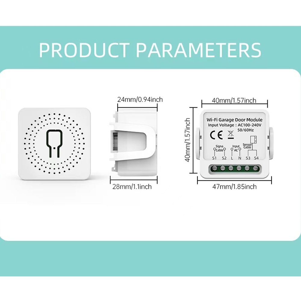 Smart Life Garage Door Opener Controller With Dry Contact Switches For Smart Home Security And Alar 4