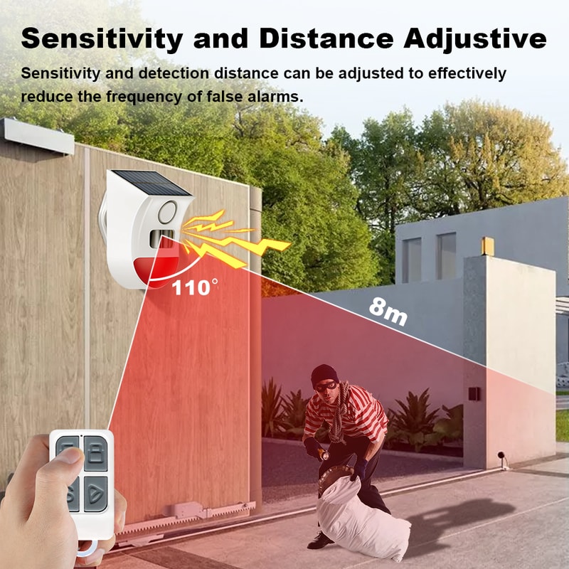 Waterproof Solar PIR Sensor Alarm Tuya APP WiFi Outdoor Wireless Siren Burglar Security Strobe Sire 3