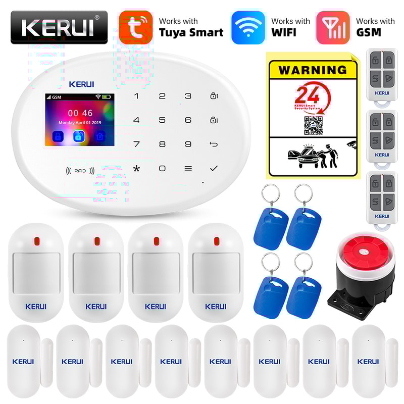 Wireless GSM Alarm System For Home Security 433MHz WiFi Tuya Smart Control Motion Detection Sensor 5