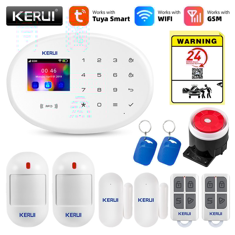 Wireless GSM Alarm System For Home Security 433MHz WiFi Tuya Smart Control Motion Detection Sensor 10