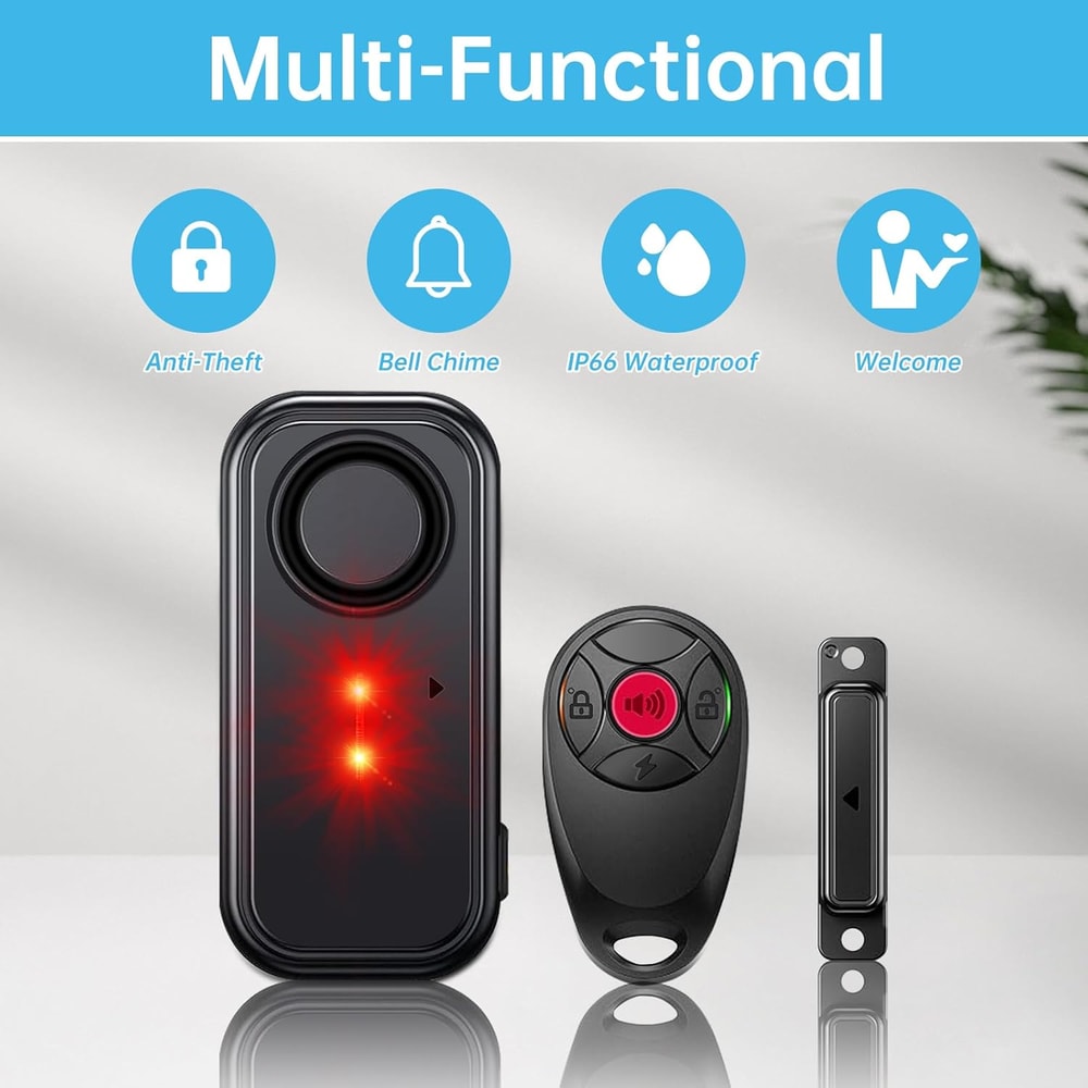 Magnetic Wireless Outdoor Door Window Alarm Sensor Waterproof Antitheft Monitor Remote Control Home 2