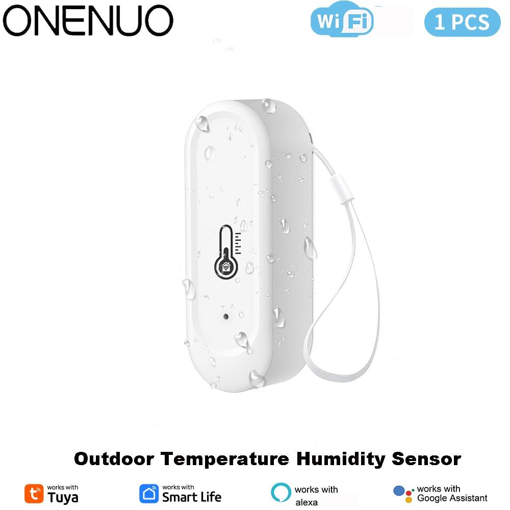 Smart WiFi Temperature Humidity Sensor Waterproof Tuya Smart Life App Control 4