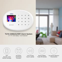 wifi gsm alarm system kit, motion detector, tuya smart remote control, door sensor for home security and protection