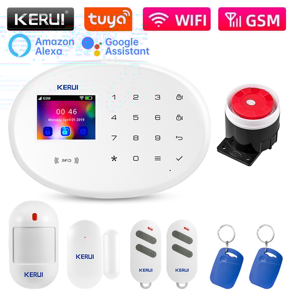 WIFI GSM Alarm System Kit Motion Detector Tuya Smart Remote Control Door Sensor For Home Security A